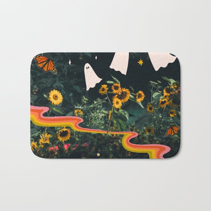 Autumn Sunflower Collage Bath Mat Gallery Image 1