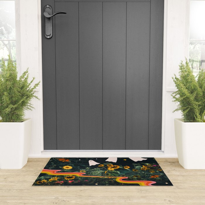 Autumn Sunflower Collage Welcome Mat Gallery Image 3