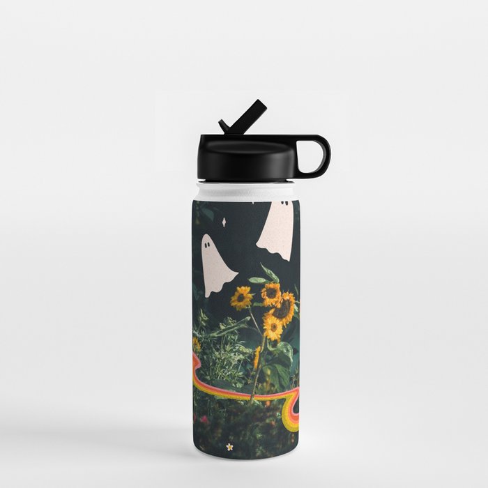 Autumn Sunflower Collage Water Bottle Gallery Image 1