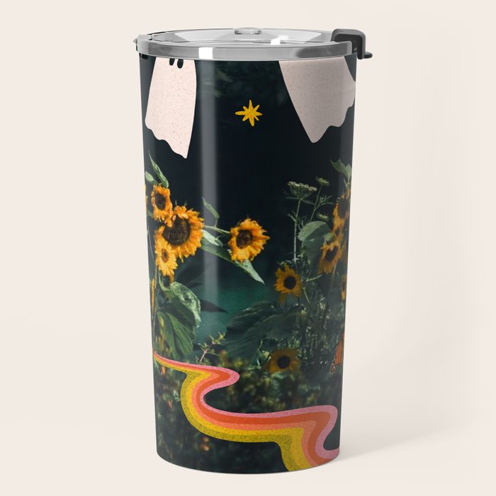 Autumn Sunflower Collage Travel Mug Gallery Image 2