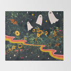 Autumn Sunflower Collage Throw Blanket Gallery Image 2