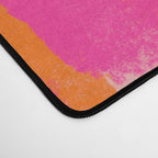 Abstract, Paint Brush Effect, Orange and Pink Desk Mat Gallery Image 4