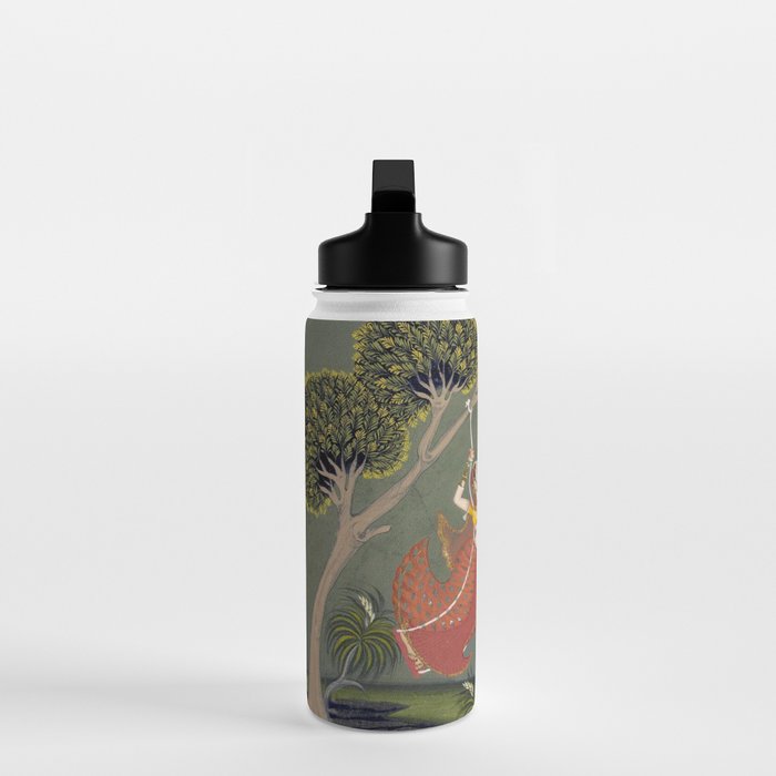 Antique Indian Painted Illustration The Swing Water Bottle Gallery Image 3