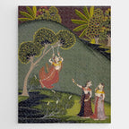 Antique Indian Painted Illustration The Swing Jigsaw Puzzle Gallery Image 1