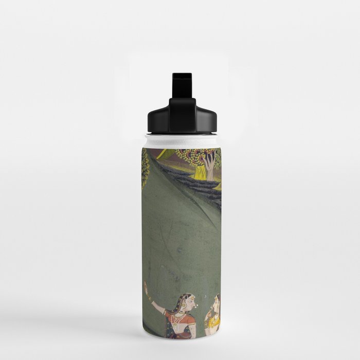 Antique Indian Painted Illustration The Swing Water Bottle Gallery Image 2