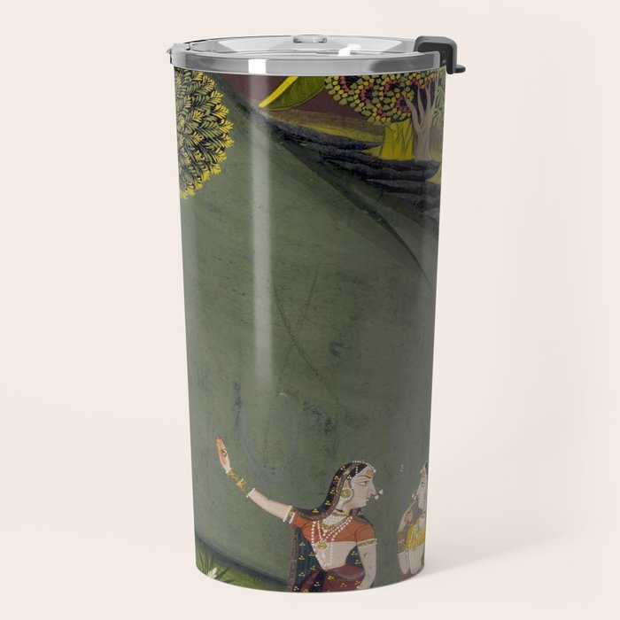 Antique Indian Painted Illustration The Swing Travel Mug Gallery Image 2