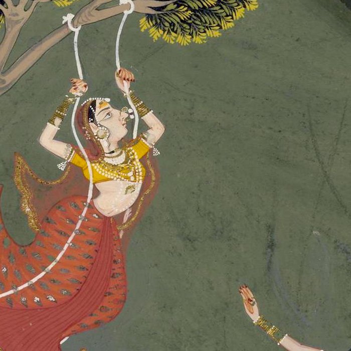 Antique Indian Painted Illustration The Swing Coffee Mug Gallery Image 2