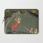 Antique Indian Painted Illustration The Swing Laptop Sleeve Gallery Image 1