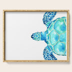 Coastal. Sea turtle. Watercolor. Serving Tray Gallery Image 1