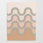 Mid Century Waves - Blush Pink Poster Gallery Image 4