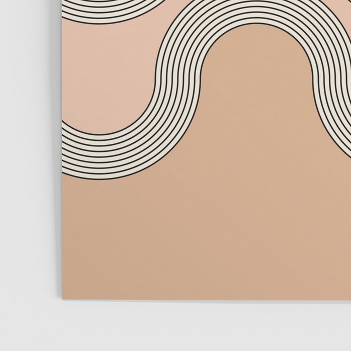 Mid Century Waves - Blush Pink Poster Gallery Image 3
