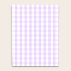 Chalky Pale Lilac Pastel and White Gingham Check Plaid Notebook Gallery Image 4