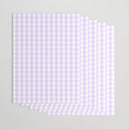 Chalky Pale Lilac Pastel and White Gingham Check Plaid Wrapping Paper Gallery Image 3