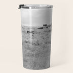 Montana Buffalo Bison | Black and White Montana Photography Travel Mug Gallery Image 3