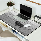 Montana Buffalo Bison | Black and White Montana Photography Desk Mat Gallery Image 2