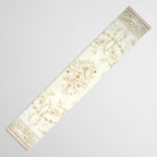 Antique French Aubusson Carpet Cream Rose Sage Floral Table Runner Gallery Image 3