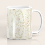 Antique French Aubusson Carpet Cream Rose Sage Floral Coffee Mug Gallery Image 1