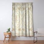 Antique French Aubusson Carpet Cream Rose Sage Floral Window Curtain Gallery Image 5