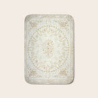 Antique French Aubusson Carpet Cream Rose Sage Floral Bath Mat Gallery Image 1
