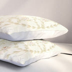 Antique French Aubusson Carpet Cream Rose Sage Floral Pillow Sham Gallery Image 3
