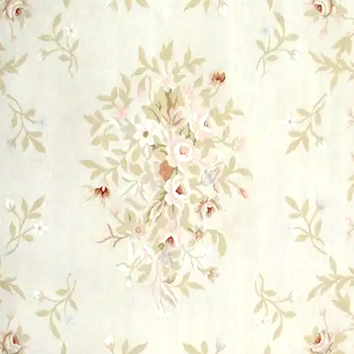 Antique French Aubusson Carpet Cream Rose Sage Floral Coffee Mug Gallery Image 2