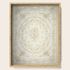Antique French Aubusson Carpet Cream Rose Sage Floral Serving Tray Gallery Image 1