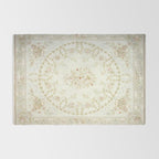 Antique French Aubusson Carpet Cream Rose Sage Floral Rug Gallery Image 2