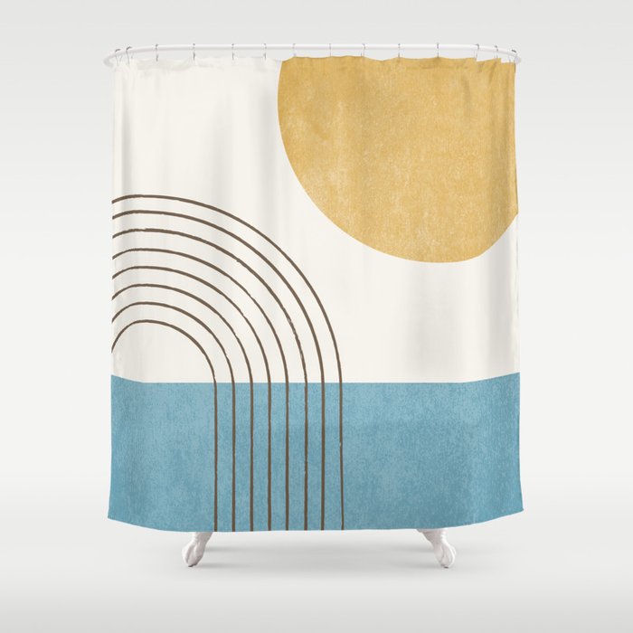 Sunny ocean Shower Curtain Gallery Image 1