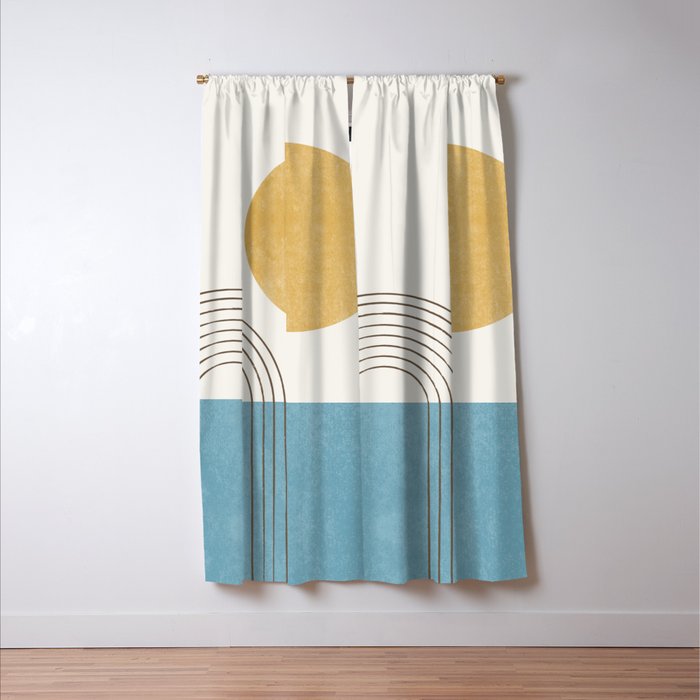 Sunny ocean Window Curtain Gallery Image 3