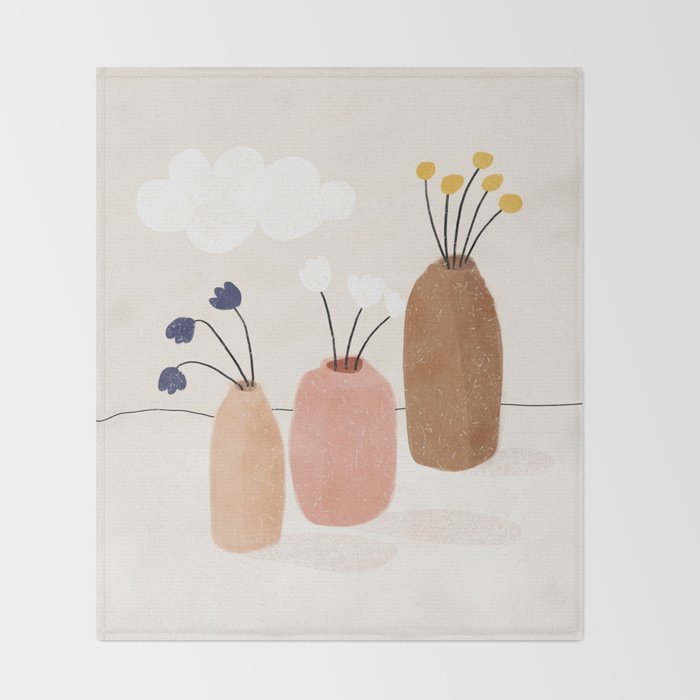 Cloudy Still Life No.2  Throw Blanket Gallery Image 2