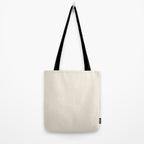 Neutral Cream Beige Solid Tote Bag Gallery Image 2