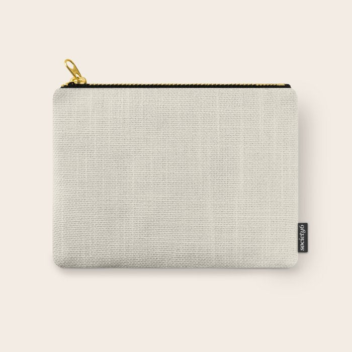 Neutral Cream Beige Solid Carry All Pouch Gallery Image 1