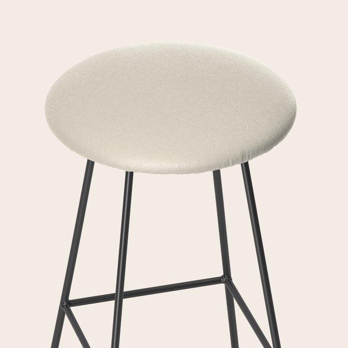 Neutral Cream Beige Solid Stool Gallery Image 2