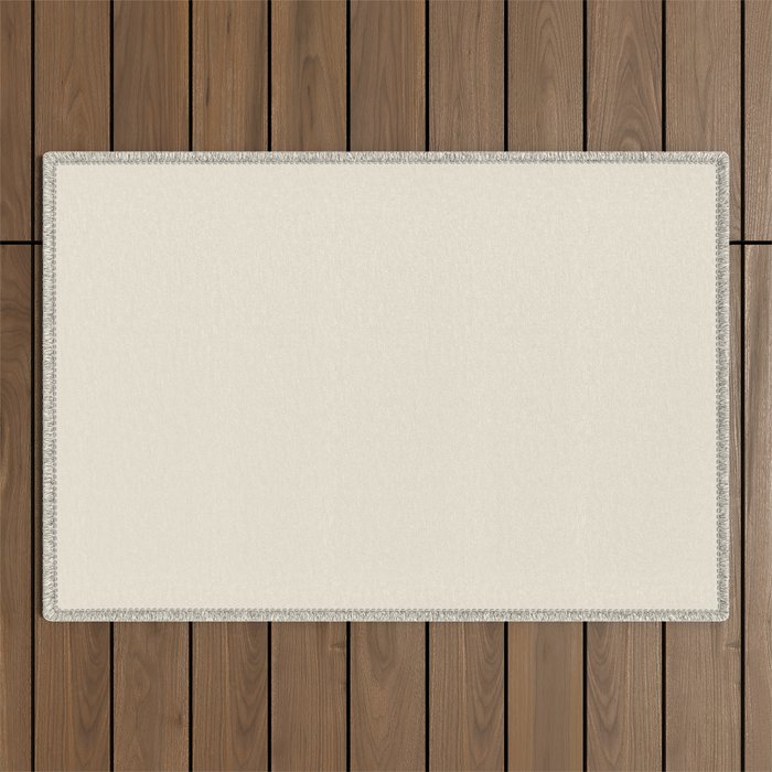 Neutral Cream Beige Solid Outdoor Rug Gallery Image 1