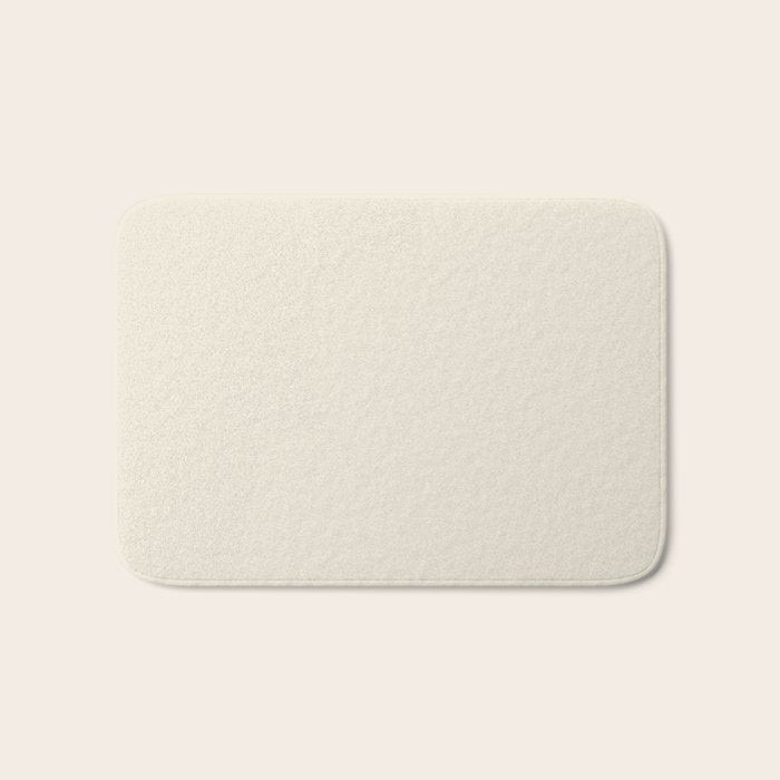 Neutral Cream Beige Solid Bath Mat Gallery Image 1