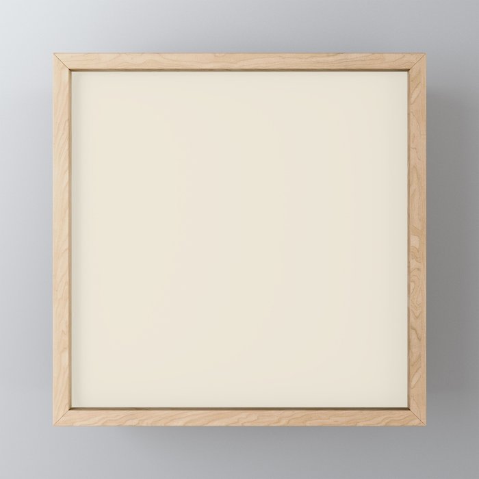 Neutral Cream Beige Solid Mini Art Print Gallery Image 1