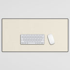 Neutral Cream Beige Solid Desk Mat Gallery Image 1