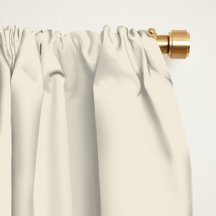 Neutral Cream Beige Solid Window Curtain Gallery Image 2