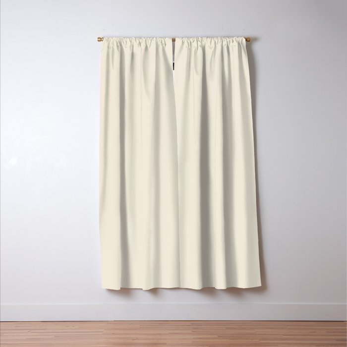Neutral Cream Beige Solid Window Curtain Gallery Image 3