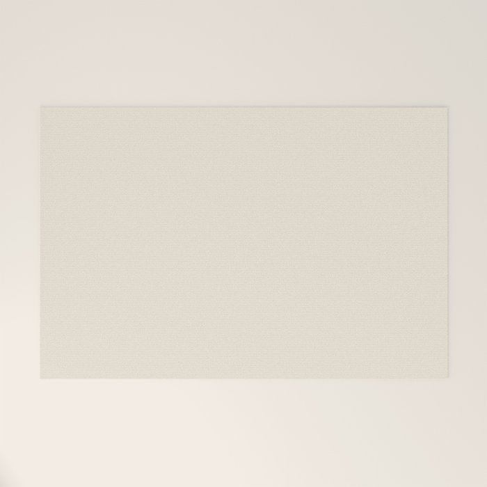 Neutral Cream Beige Solid Welcome Mat Gallery Image 1