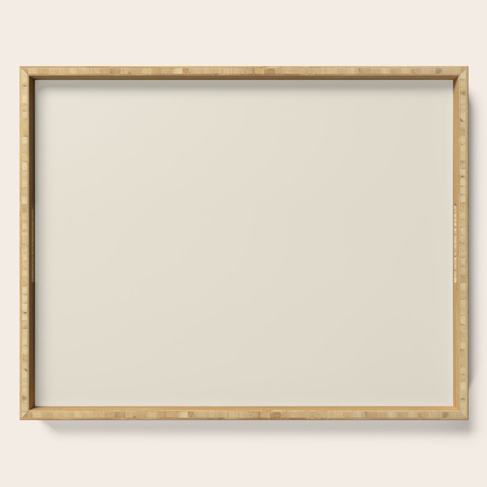 Neutral Cream Beige Solid Serving Tray Gallery Image 1