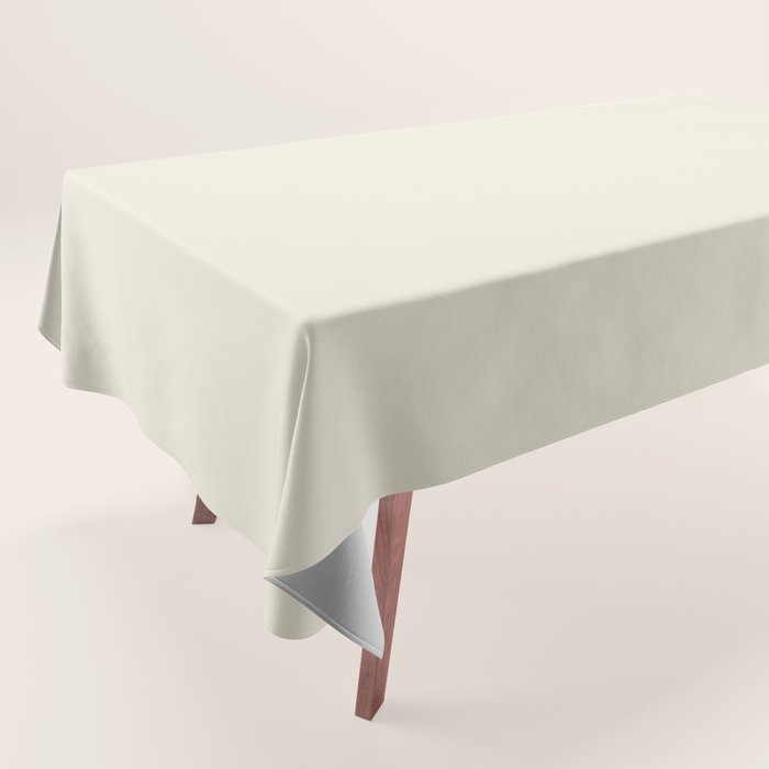 Neutral Cream Beige Solid Tablecloth Gallery Image 1