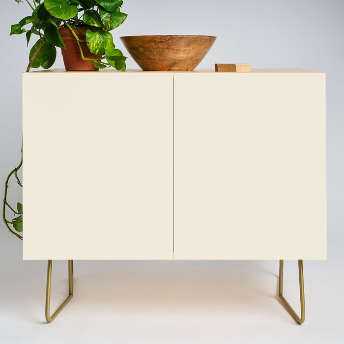Neutral Cream Beige Solid Credenza Gallery Image 1