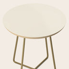 Neutral Cream Beige Solid Side Table Gallery Image 2