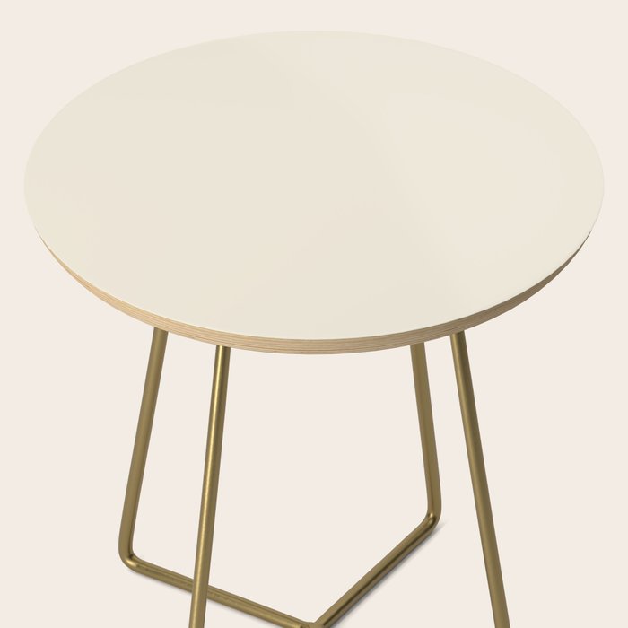 Neutral Cream Beige Solid Side Table Gallery Image 2