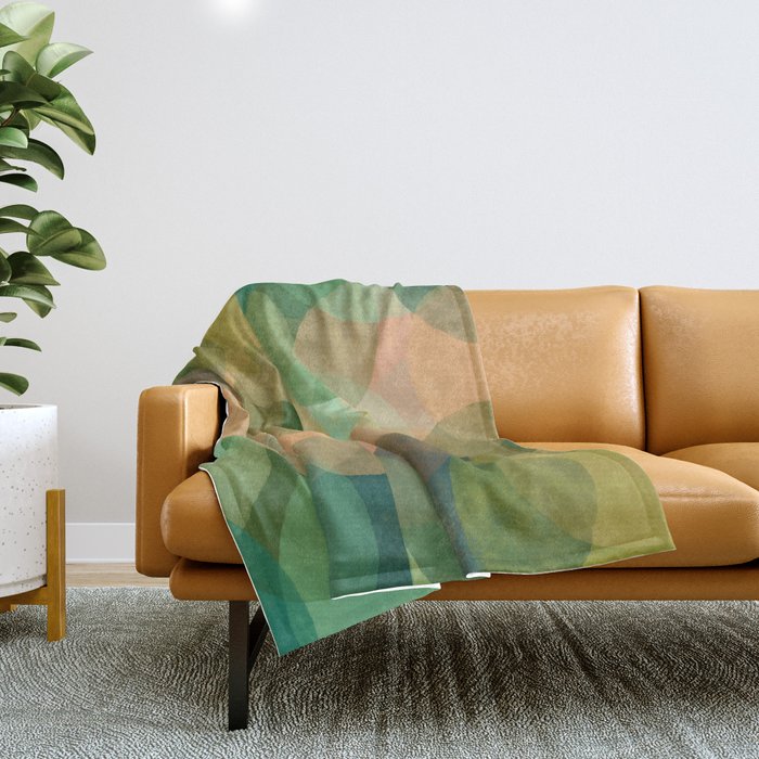 Modern Abstract Art Print - Organic Abstract #10 Throw Blanket Gallery Image 1