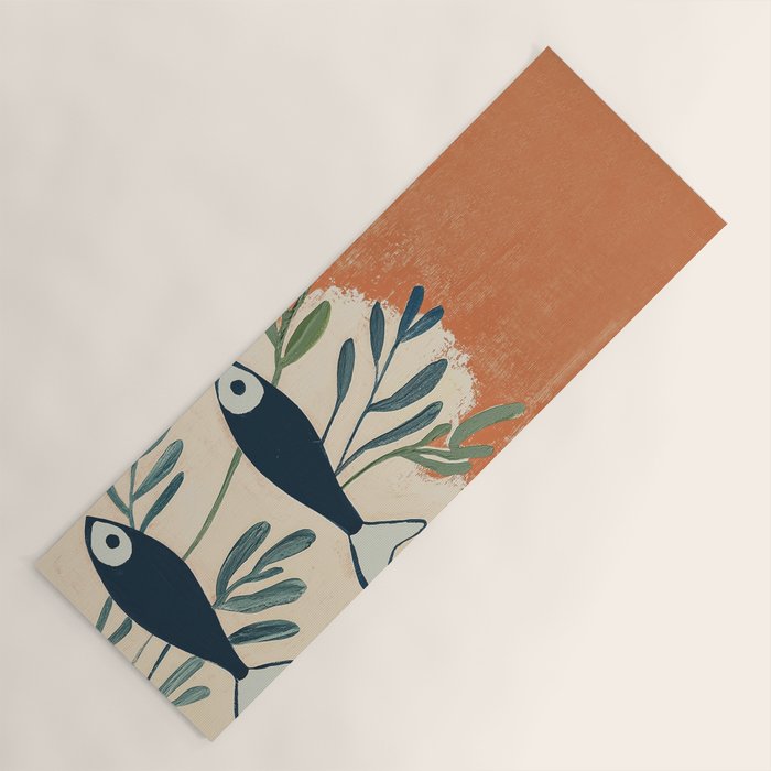 Two Swimming Fish Yoga Mat Gallery Image 1