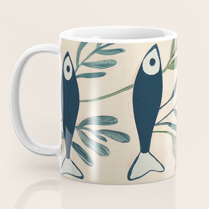 Two Swimming Fish Coffee Mug Gallery Image 3