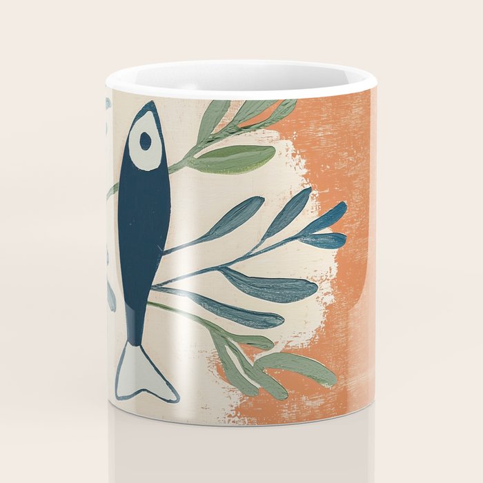 Two Swimming Fish Coffee Mug Gallery Image 4