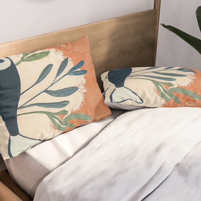 Two Swimming Fish Pillow Sham Gallery Image 2